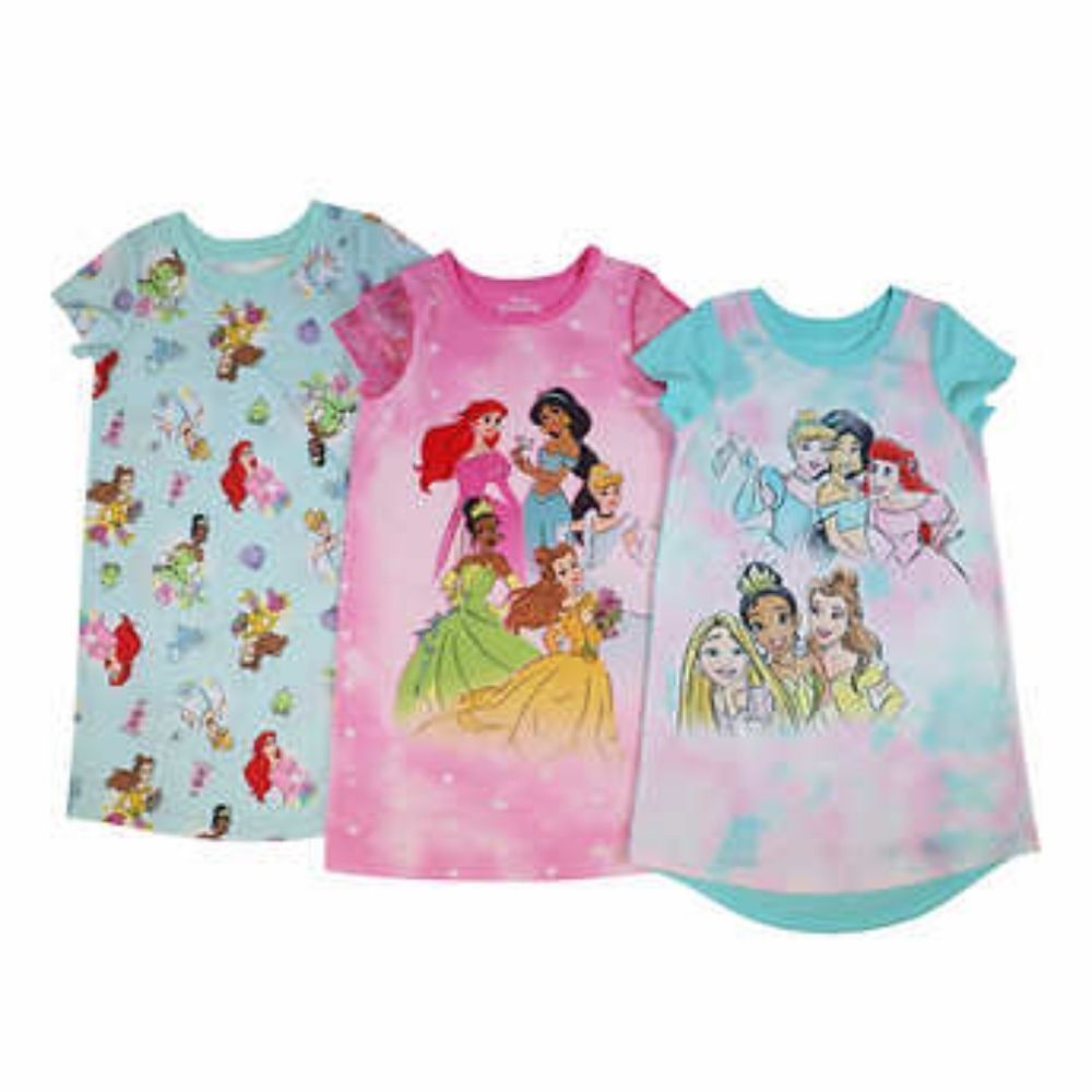 Disney Princess Kids' 3-pack Nightgown - Picture 1 of 5